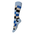 Blue - Front - Hackett Mens Quad Block Crew Socks