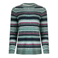 Frosty Spruce - Front - Weird Fish Womens-Ladies Tyla Patterned Knitted Jumper