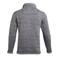 Storm Grey - Back - Weird Fish Mens Robins Herringbone Knitted Quarter Zip Pullover