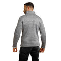 Storm Grey - Side - Weird Fish Mens Robins Herringbone Knitted Quarter Zip Pullover