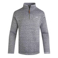 Storm Grey - Front - Weird Fish Mens Robins Herringbone Knitted Quarter Zip Pullover