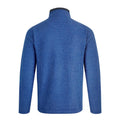 Blue - Back - Weird Fish Mens Newark Grid Eco Friendly Quarter Zip Fleece Top