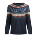 Navy - Front - Weird Fish Womens-Ladies Lowell Fair Isle Eco Friendly Jumper