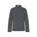 Frost Grey - Back - Weird Fish Mens Shorling Stripe Macaroni Quarter Zip Jumper