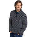 Frost Grey - Side - Weird Fish Mens Shorling Stripe Macaroni Quarter Zip Jumper