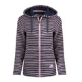 Heather - Front - Weird Fish Womens-Ladies Fisher Stripe Macaroni Eco Friendly Full Zip Hoodie