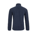 Navy - Back - Weird Fish Mens Errill Textured Eco Friendly Quarter Zip Fleece Top