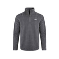 Frost Grey - Front - Weird Fish Mens Errill Textured Eco Friendly Quarter Zip Fleece Top