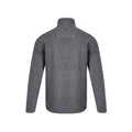 Frost Grey - Back - Weird Fish Mens Errill Textured Eco Friendly Quarter Zip Fleece Top