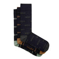 Navy - Front - Weird Fish Mens Ronan Bone Socks (Pack of 3)