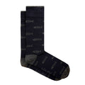 Navy - Side - Weird Fish Mens Ronan Bone Socks (Pack of 3)