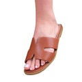 Tan - Front - Where's That From Womens-Ladies Mae Instep Strap Wide Sandals