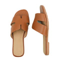 Tan - Side - Where's That From Womens-Ladies Mae Instep Strap Wide Sandals