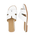 White - Side - Where's That From Womens-Ladies Mae Instep Strap Wide Sandals