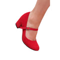 Red - Back - Where's That From Womens-Ladies Araceli Extra Wide Block Heel Mary Janes