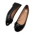 Black - Side - Where's That From Womens-Ladies Bexley Patent Faux Leather Slip-on Flat Pumps