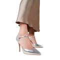 Silver - Front - Where's That From Womens-Ladies Reflex Metallic Pointed High Heels