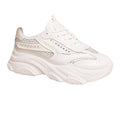 White - Front - Where's That From Womens-Ladies Groove Diamante Chunky Trainers