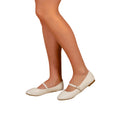 White - Back - Where's That From Womens-Ladies Josie Faux Leather Straps Ballerina Flats