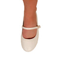 White - Side - Where's That From Womens-Ladies Josie Faux Leather Straps Ballerina Flats