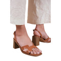 Tan - Back - Where's That From Womens-Ladies Stylite Block Heel Sandals