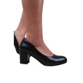 Black - Back - Where's That From Womens-Ladies Melrose Wide Medium Block Heel Court Shoes