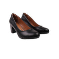 Black - Front - Where's That From Womens-Ladies Melrose Wide Medium Block Heel Court Shoes