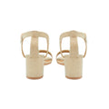 Gold - Back - Where's That From Womens-Ladies Adrianna Strappy Wide Mid High Block Sandals