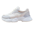 Cream-Grey - Side - Where's That From Womens-Ladies Hoops Mesh Trainers