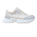 Cream-Grey - Front - Where's That From Womens-Ladies Hoops Mesh Trainers