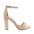 Nude - Front - Where's That From Womens-Ladies Skye PU Strappy Buckle Block Heel Sandals