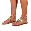 Nude - Front - Where's That From Womens-Ladies Sharyn Studded Ankle Strap Sandals