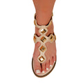 Nude - Side - Where's That From Womens-Ladies Sharyn Studded Ankle Strap Sandals