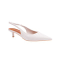 White - Front - Where's That From Womens-Ladies New Pointed PU Sling Back Kitten Heel Court Shoes