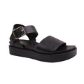 Black - Front - Where's That From Womens-Ladies Phoenix PU Buckle Detail Extra Wide Platform Sandals