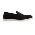 Black - Back - Where's That From Mens Danny Suede Slip-on Loafers