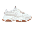 Cream - Front - Where's That From Womens-Ladies Downtown PU Chunky Sole Trainers