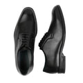 Black - Side - Where's That From Mens PU Lace Up Derby Shoes