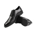 Black - Pack Shot - Where's That From Mens PU Lace Up Derby Shoes