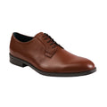 Brown - Front - Where's That From Mens PU Lace Up Derby Shoes