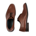 Brown - Side - Where's That From Mens PU Lace Up Derby Shoes