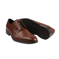 Brown - Lifestyle - Where's That From Mens PU Lace Up Derby Shoes