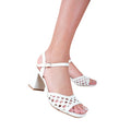 White - Front - Where's That From Womens-Ladies Rise Braided PU Block Heel Sandals