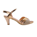 Gold - Front - Where's That From Womens-Ladies Stormi Buckle Wide Low Heel Sandals