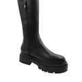 Black - Back - Where's That From Womens-Ladies Dawn Chunky PU Knee-High Boots