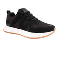 Black - Side - Where's That From Womens-Ladies Momentum Faux Suede Trainers