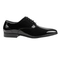 Black - Back - Where's That From Mens Jackson Shiny Patent Leather Lace Up Formal Oxford Shoes