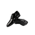 Black - Side - Where's That From Mens Jackson Shiny Patent Leather Lace Up Formal Oxford Shoes