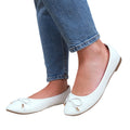 White - Side - Where's That From Childrens-Kids Truth Slip-on Ballerina Flats