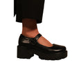 Black - Side - Where's That From Womens-Ladies Rylee Retro PU Platform Block Shoes